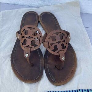 Tory Burch Brown Leather Flats